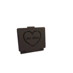 Black gum shield holder with 'Jiu Jitsu' engraving on a white background